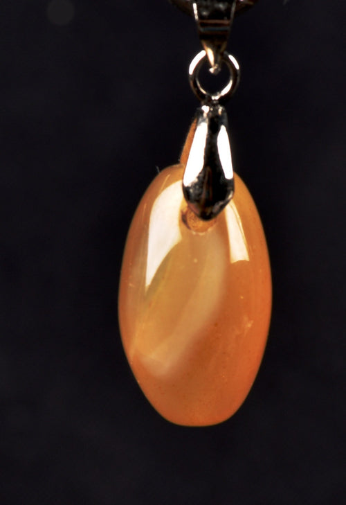 Carnelian golden chalcedony pendant   courage creativity shaman protection #7839