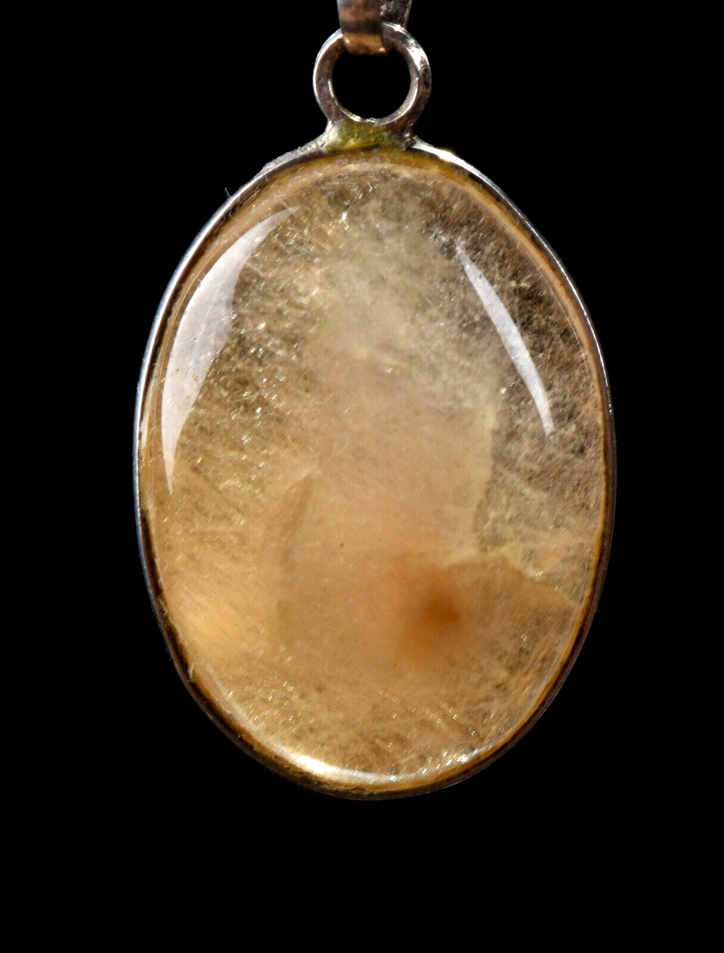 Golden  rutile  mystic pendant  cleans aura,scrying,removes negative energy#7489