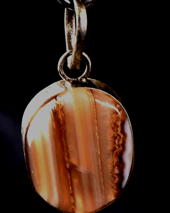 Sulemani ''evil eye'' mystic stone pendant  luck wealth protection shaman  #8270
