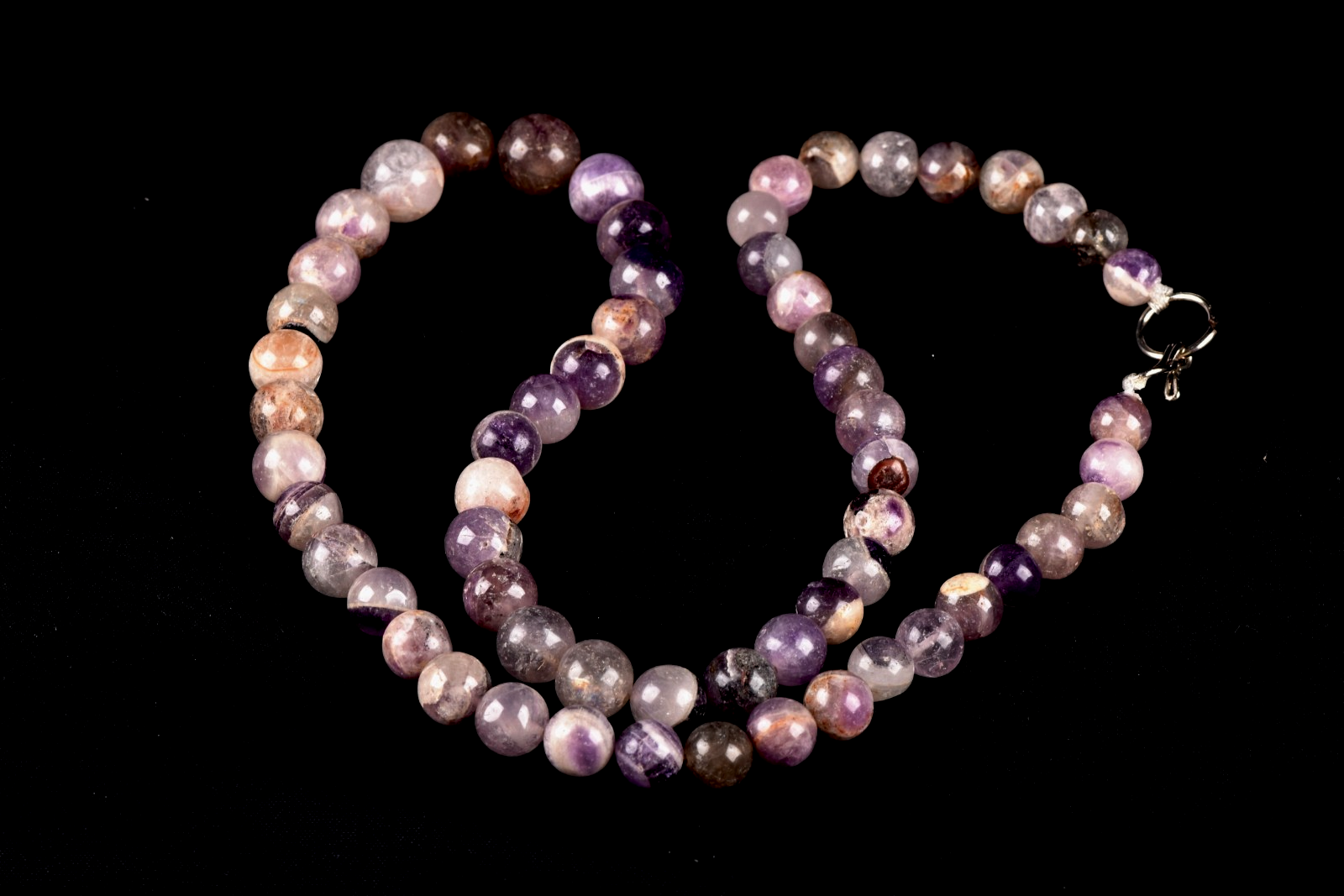 Amethyst  necklace supporting a healthy sleep cycle reflects negativity  # 7963