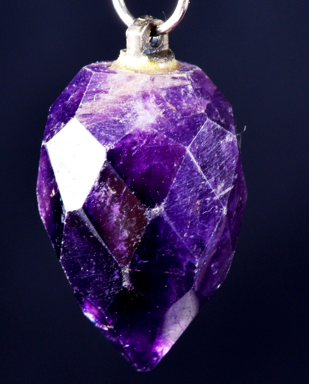 Amethyst  pendant supporting a healthy sleep cycle reflects negativity  # 7004
