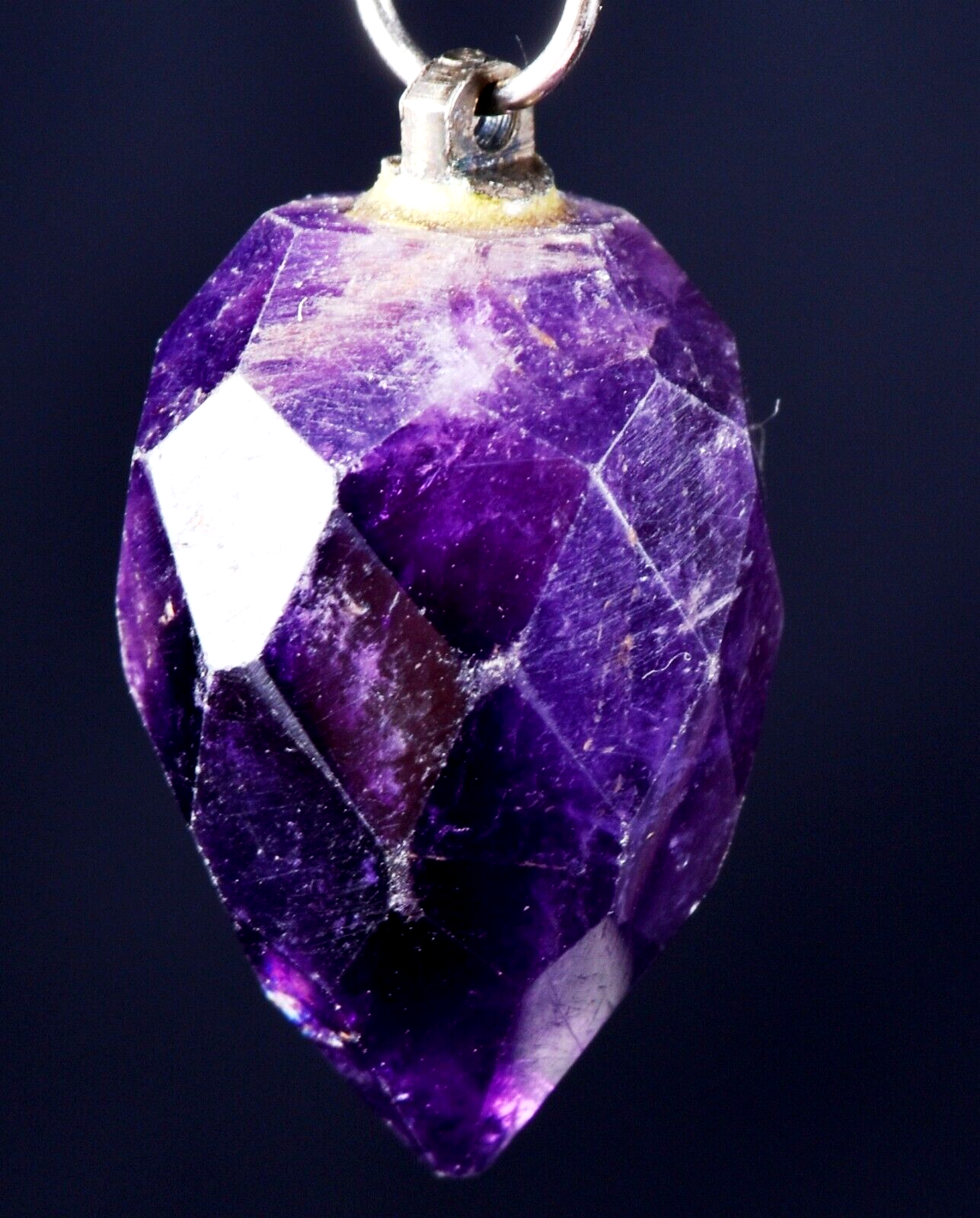 Amethyst  pendant supporting a healthy sleep cycle reflects negativity  # 7004