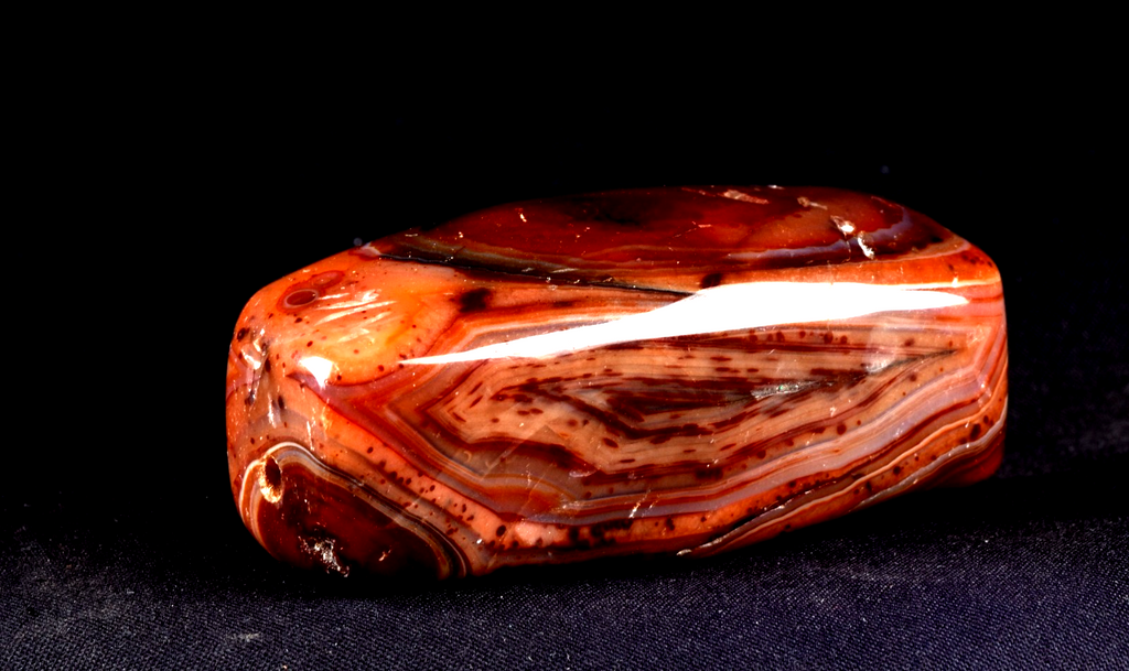 Mystic old  carnelian evil eye sulemani  dzi/bhaisajyaguru/ shaman bead  #8035