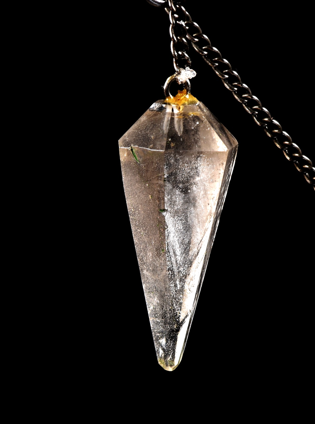Satyaloka satyamani  region quartz   pendulum  synergy 12 crystal #7825