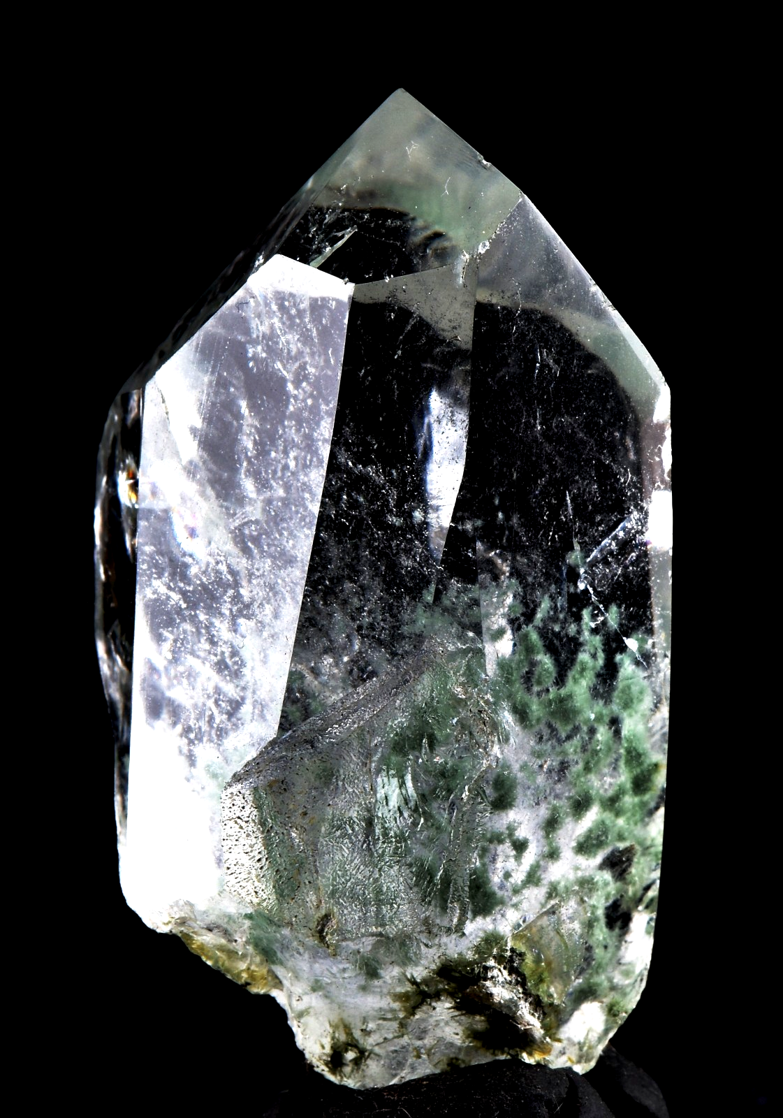 Himalayan cool green world crystal lodolite garden scrying meditation #8098