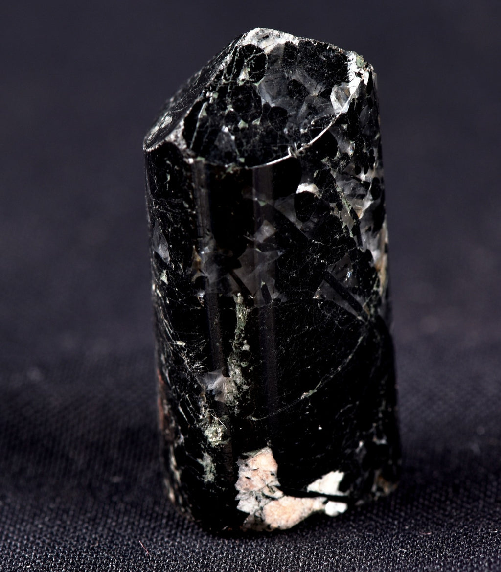 Black rutile  deflacts nagativity cleans aura, pocket/purse power point #7944