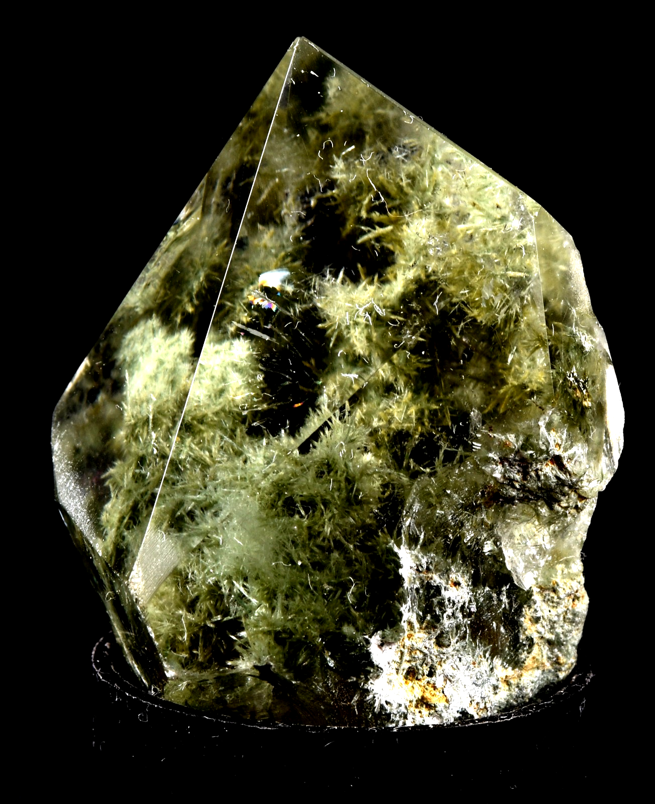 Himalayan cool green world crystal lodolite garden scrying meditation #7873