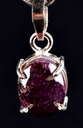 star ruby heart healer divine love boost energy  healing silver pendant #7228