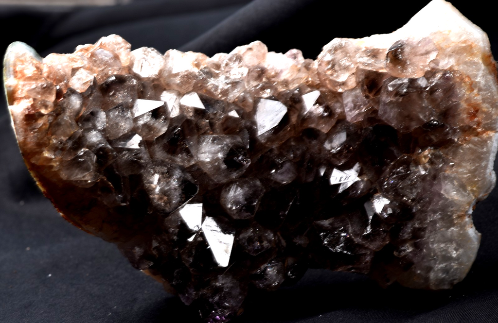 Rare Turkish  Dark  Amethyst Crystal Cluster Therapeutic Energy happiness # 8187