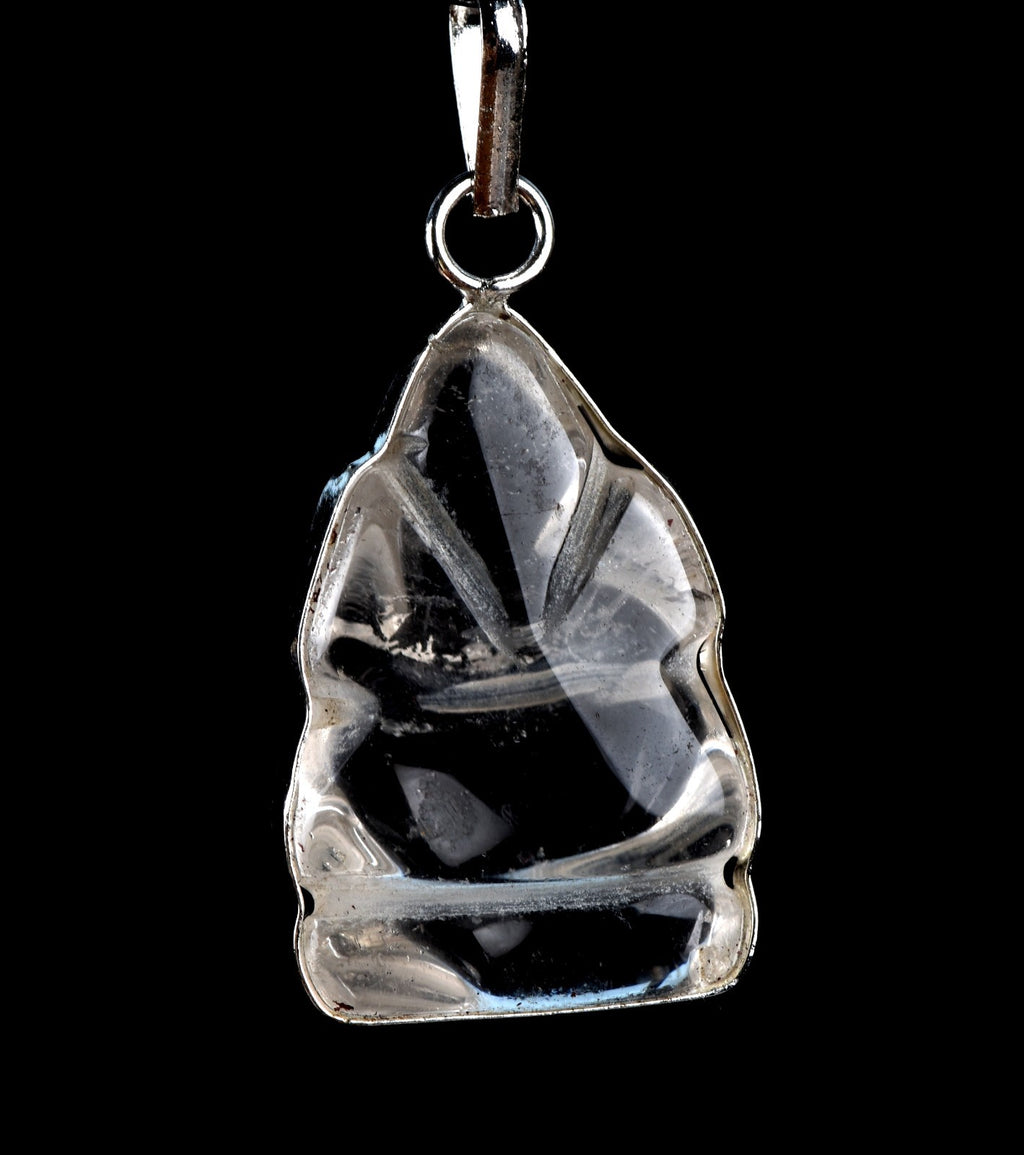 Satyaloka  quartz high frequency ganesh pendant# 7742