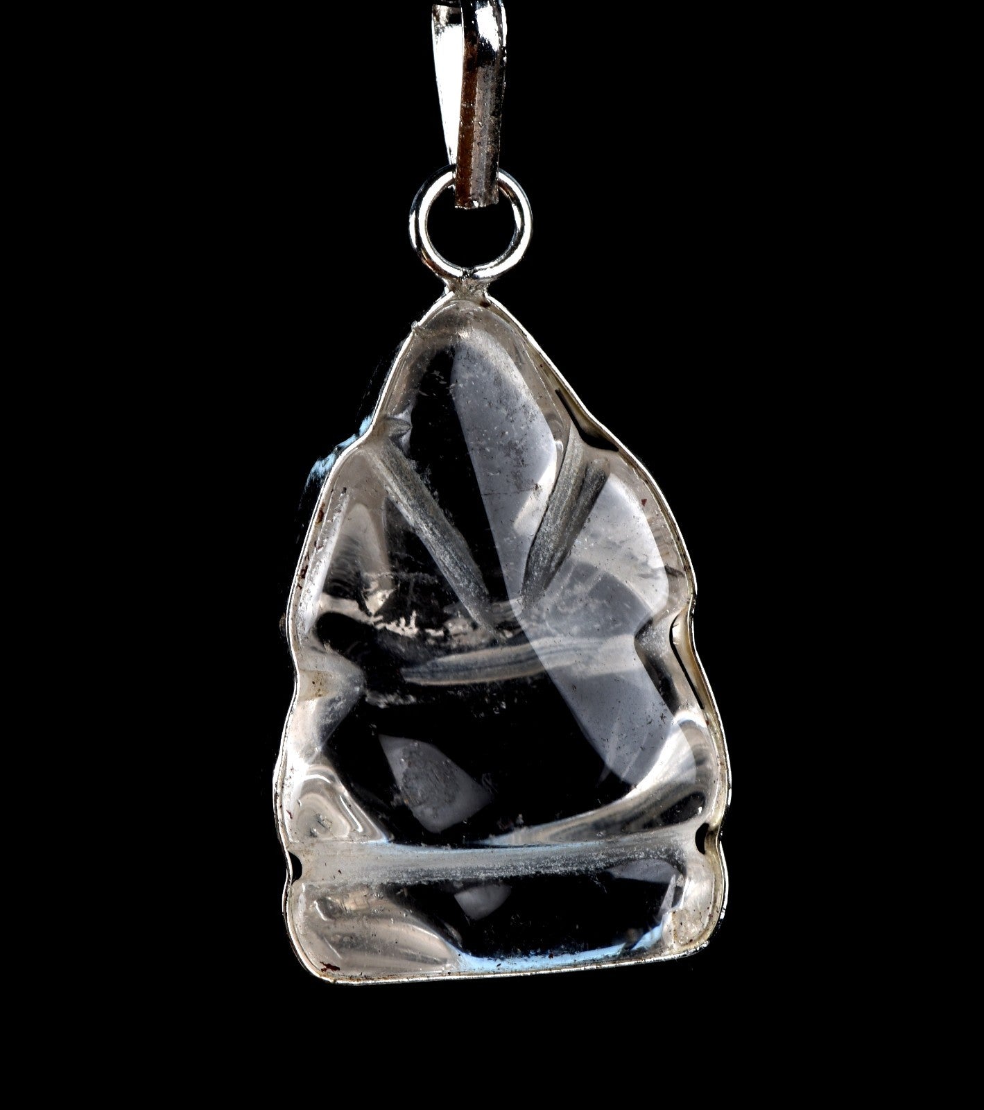 Satyaloka  quartz high frequency ganesh pendant# 7742