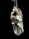Himalayan cool green chlorite crystal pendant scrying meditation #1037