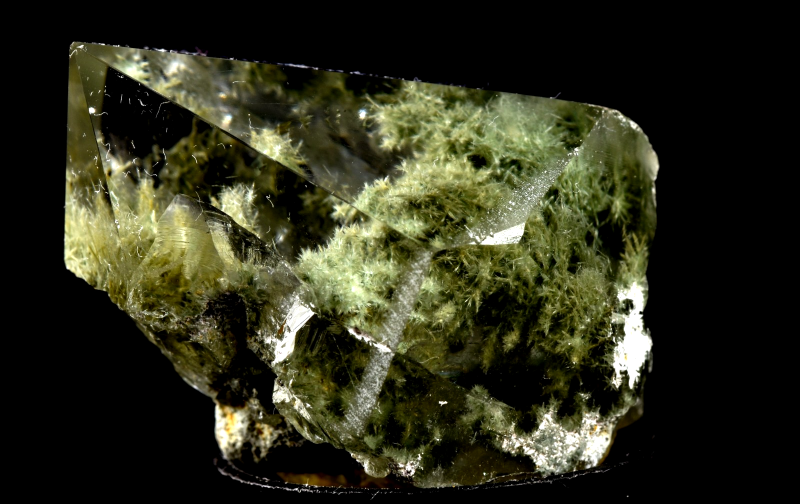 Himalayan cool green world crystal lodolite garden scrying meditation #7873