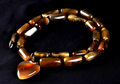 old sulemani  dzi/bhaisajyaguru/ shaman bead necklace with  reach patina #7892
