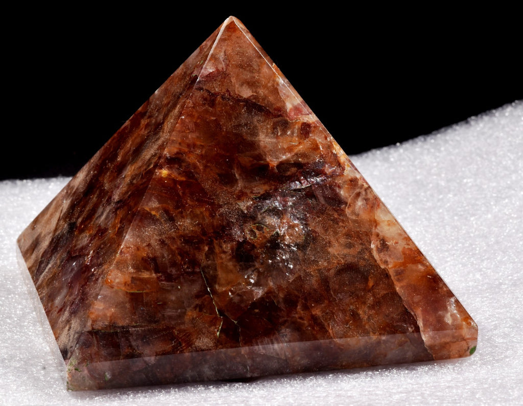Himalayan golden healer quartz pyramid  infusion of divine fire #1015