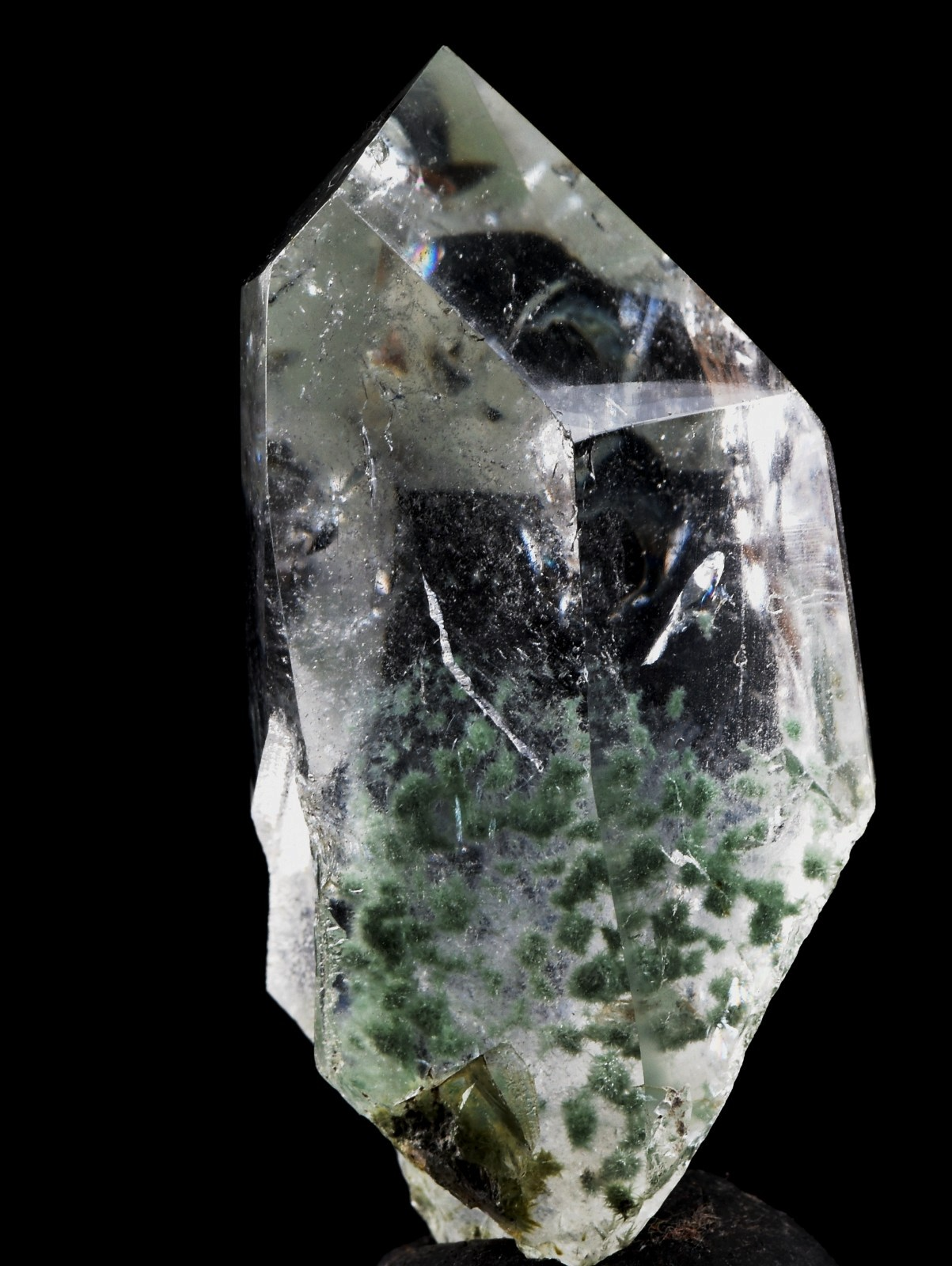 Himalayan cool green world crystal lodolite garden scrying meditation #8098