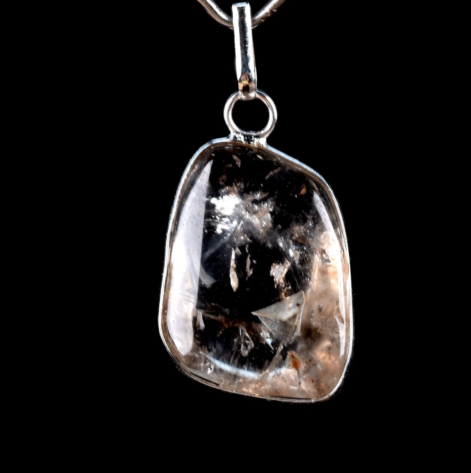 Golden brown  mystic manifestation quartz pendant shaman cleans aura, ,#7758