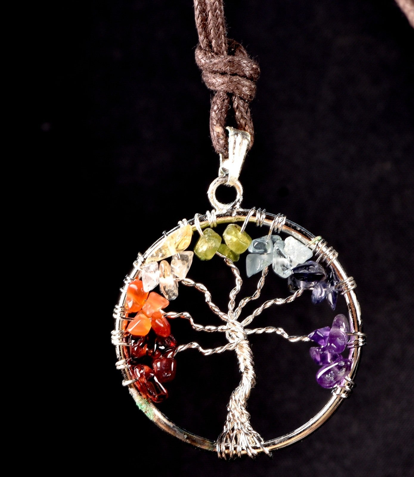 satyaloka quartz Multi gem Mystic pendant   infusion of divine fire,#7766