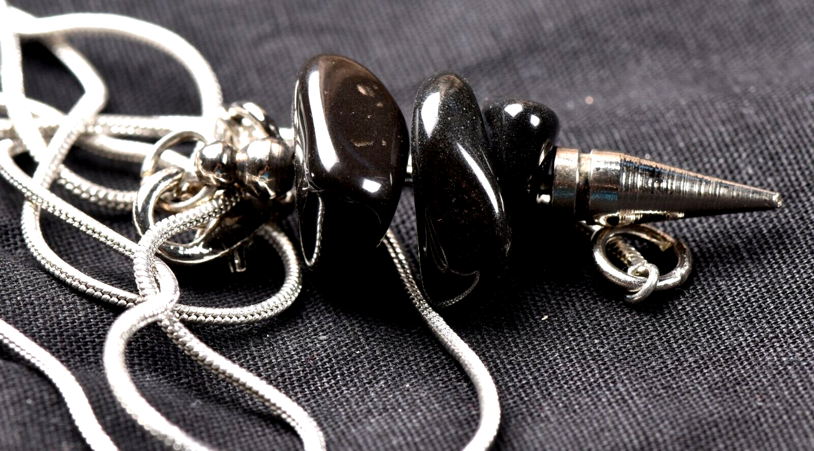 Black turmaline  deflacts nagativity cleans aura, double terminated pendulm#7534