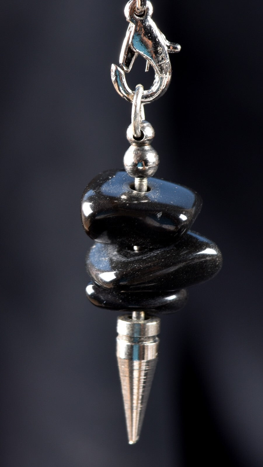 Black turmaline  deflacts nagativity cleans aura, double terminated pendulm#7534
