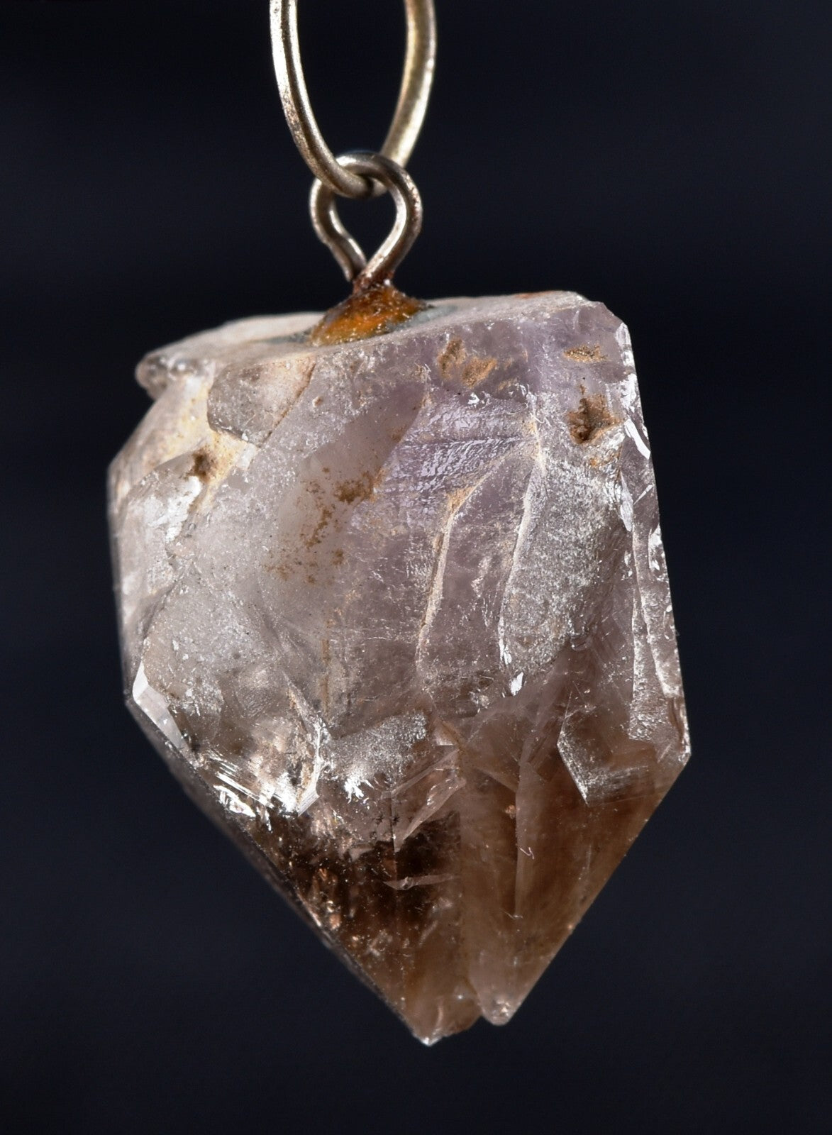smoky quartz  pendant shaman stone of Power grounding remove negativity #7293