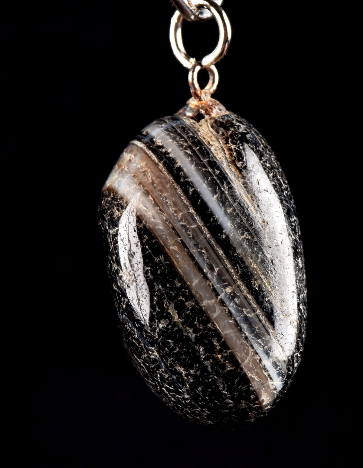 old mystic Sulemani soloman stone pendant  luck wealth protection shaman  #7374