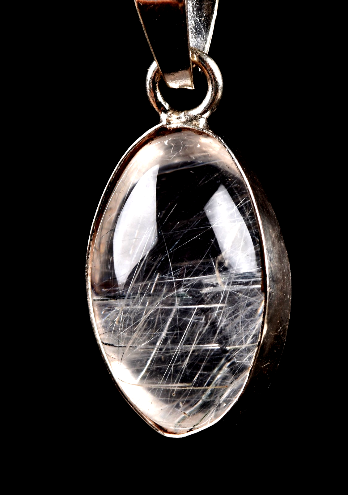 satyaloka   quartz  scrying  tiny rutile lingam meditation fairies  # 7843