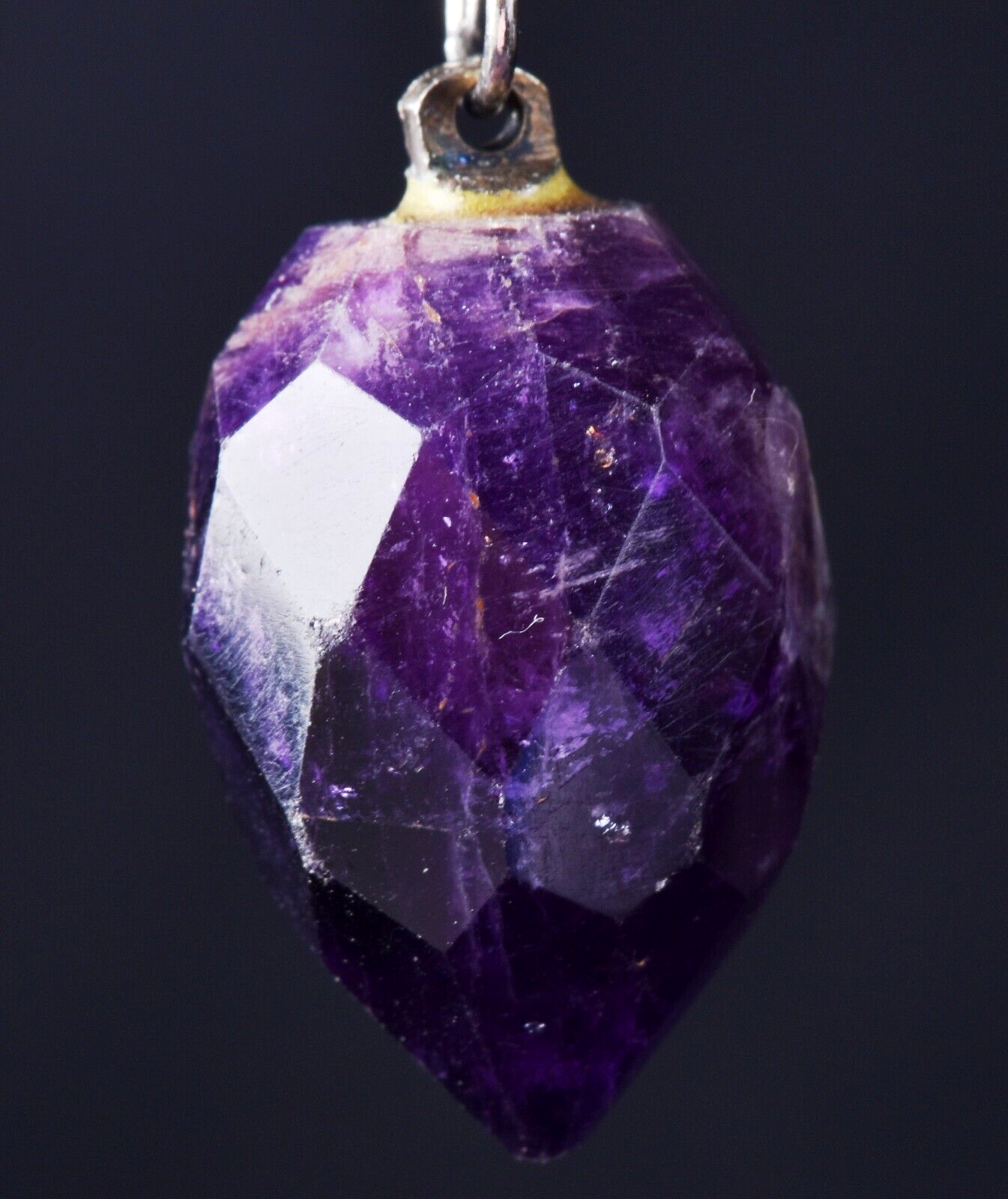 Amethyst  pendant supporting a healthy sleep cycle reflects negativity  # 7004