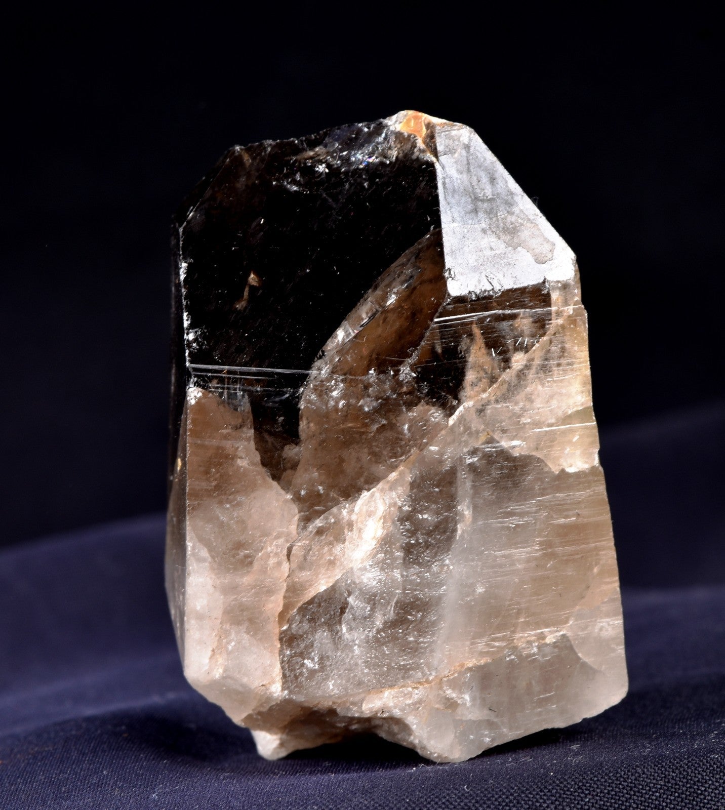 Morion Black LEMURIAN Raw Self Healed warrior Natural Smoky Master Crystal 8167