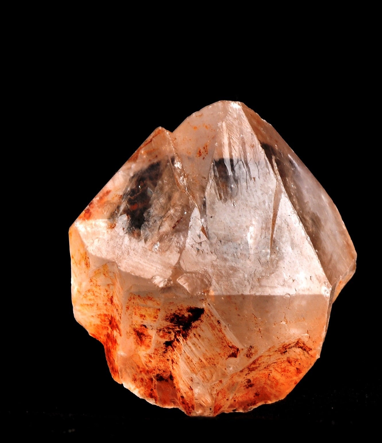 pink satyaloka region   quartz with rare amethyst hue sat-chit ananda #7976