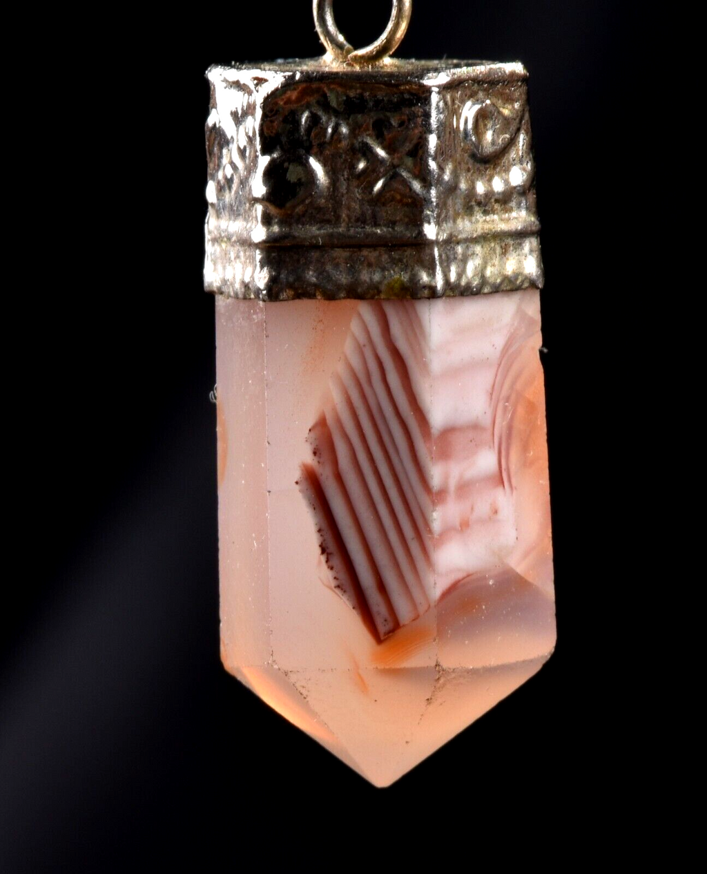 rare old Carnelian phantom pendant   courage creativity shaman protection #7493