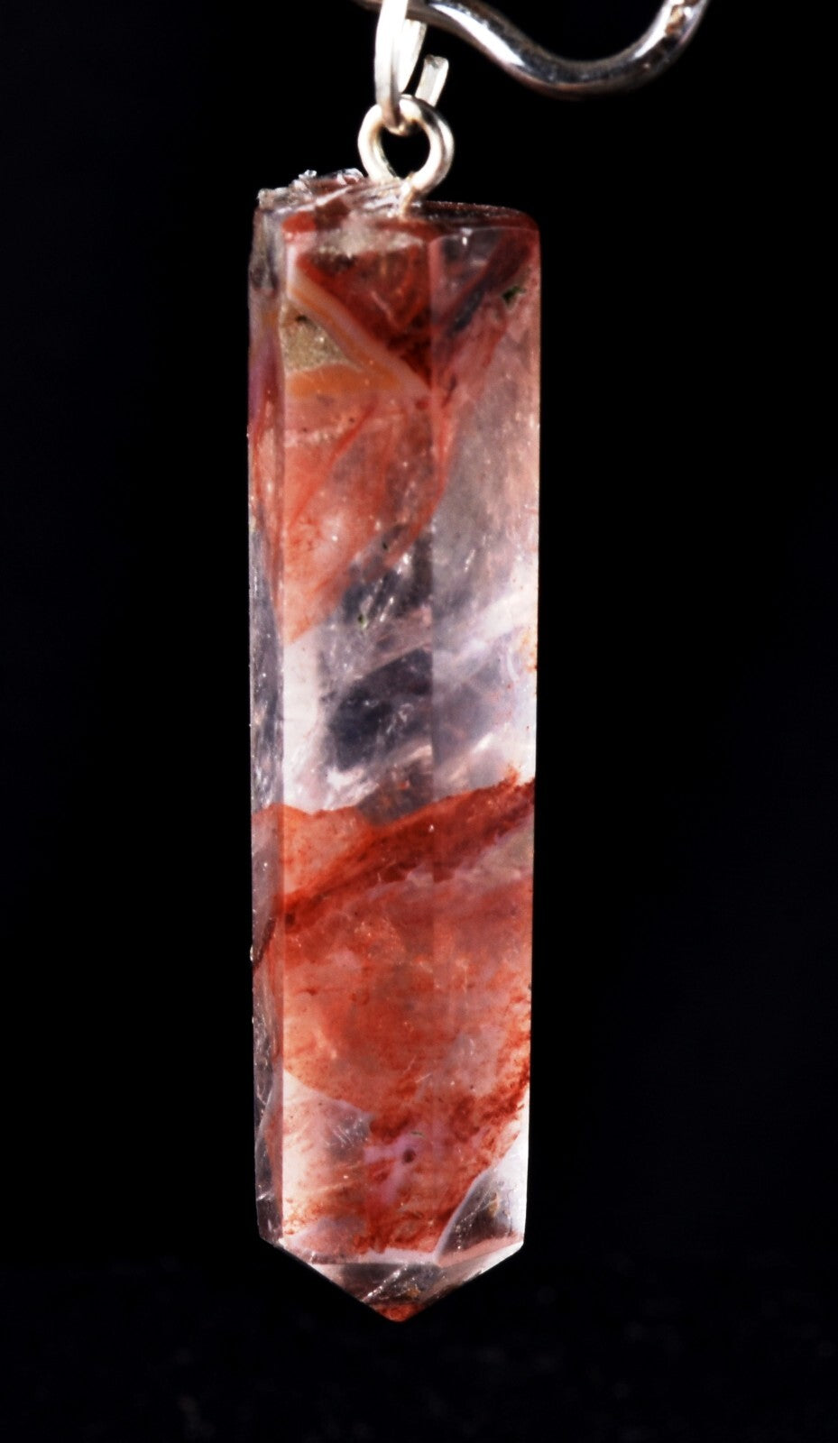 Himalayan Red Azeztullite  agnitite crystal pendant spiritual spark    #7179