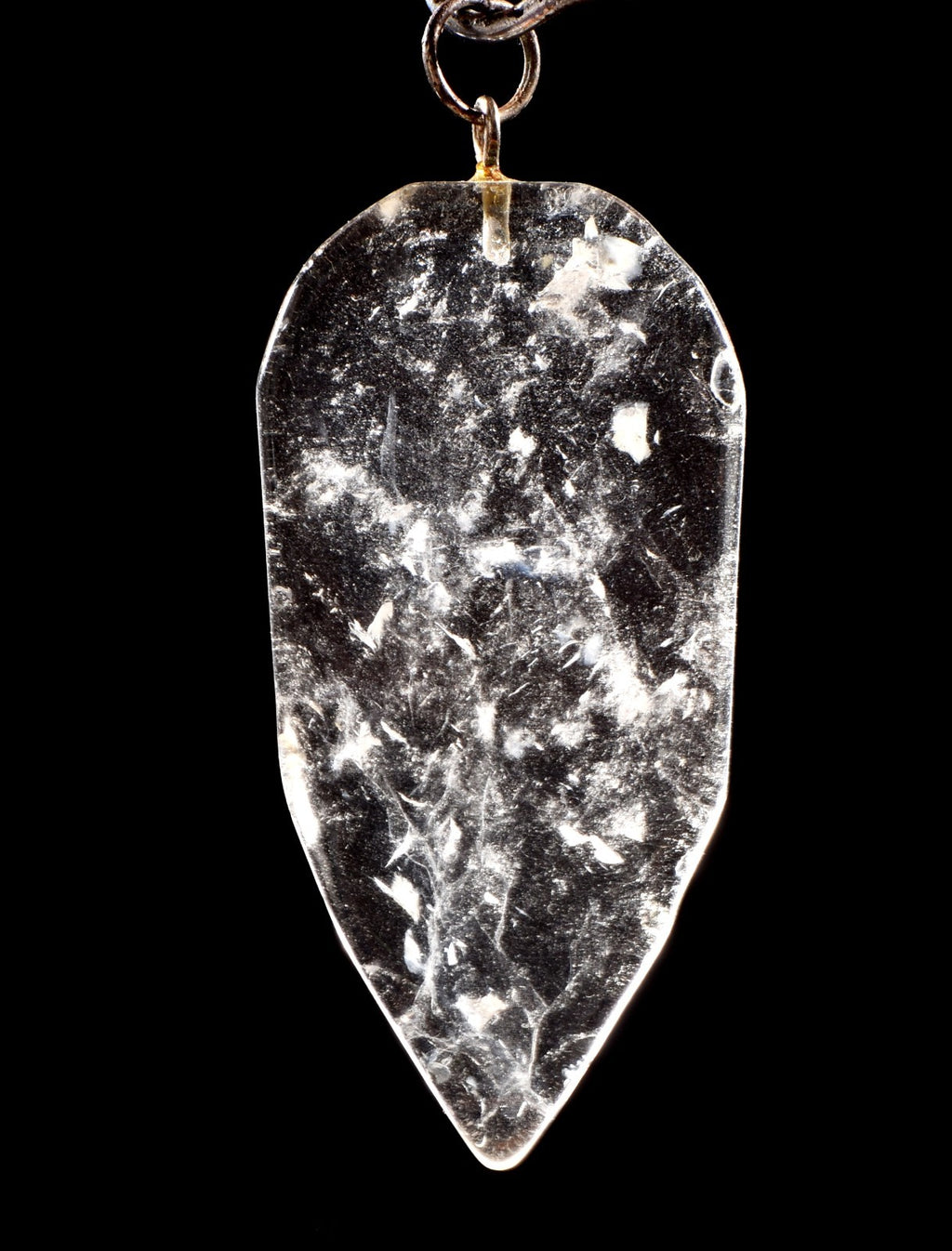 Satyaloka   quartz flat rainbow    pendant  synergy 12 crystal #1020