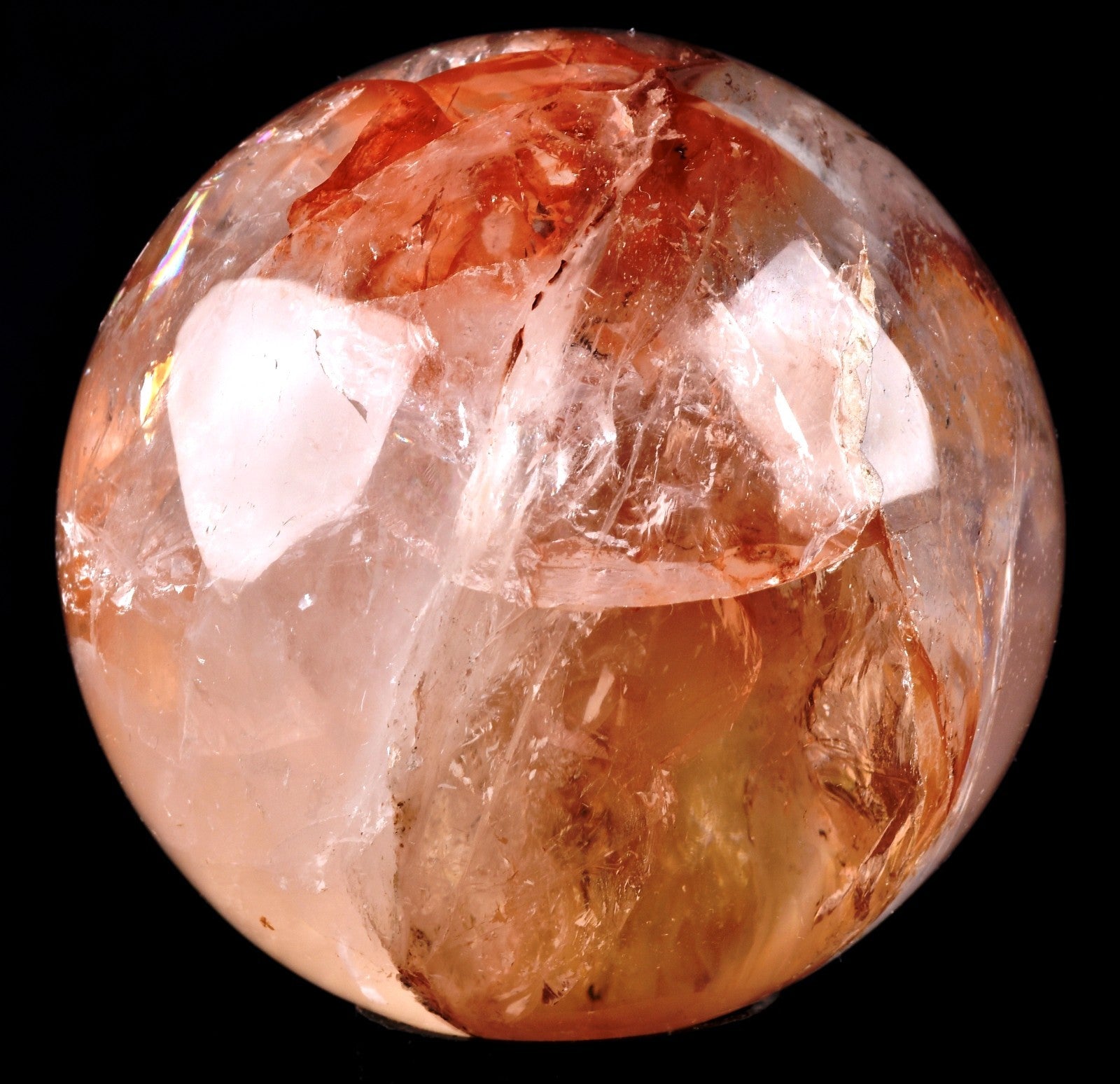 Himalayan Red Azeztullite  agnitite crystal sphere infusion of divine fire #7872