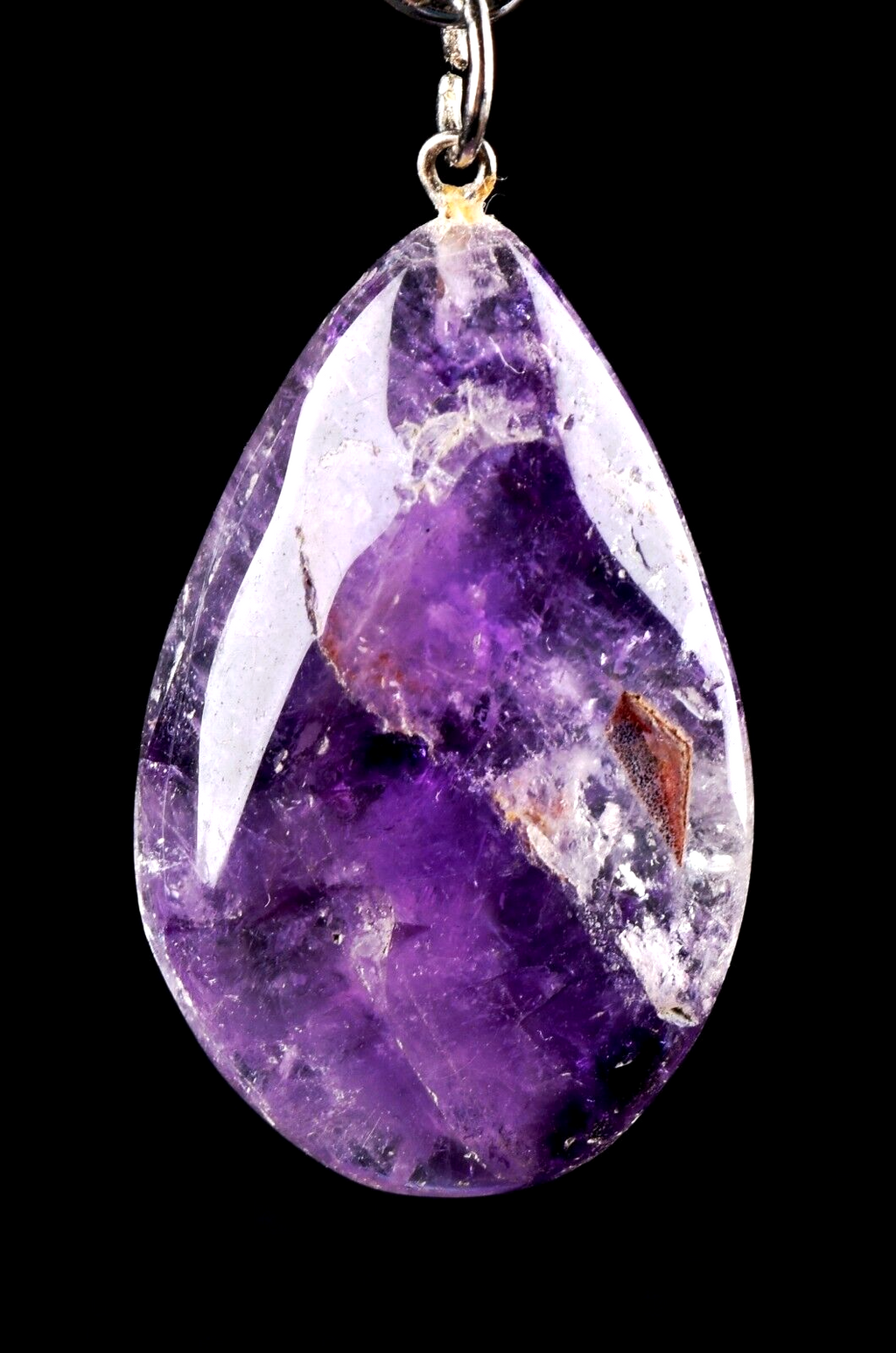 Amethyst chevron pendant cell regeneration,detoxification ,sleep disorder  #7373