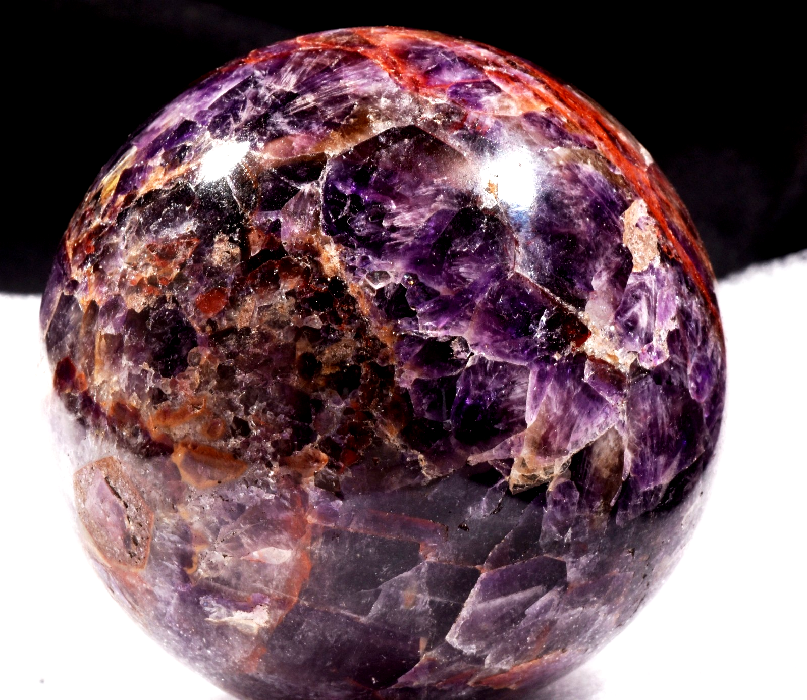 Super 7 melody stone ''evil eye'' chevron  rare  sphere for your altar  #1006