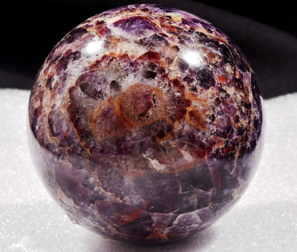 Super 7 melody stone ''evil eye'' chevron  rare  sphere for your altar  #1006