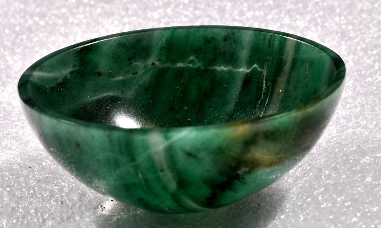 green aventurian bowl prosperity creativity /imagination  /success  #1018