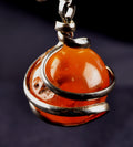 rare Carnelian sphere cave pendant   courage creativity shaman protection #8257