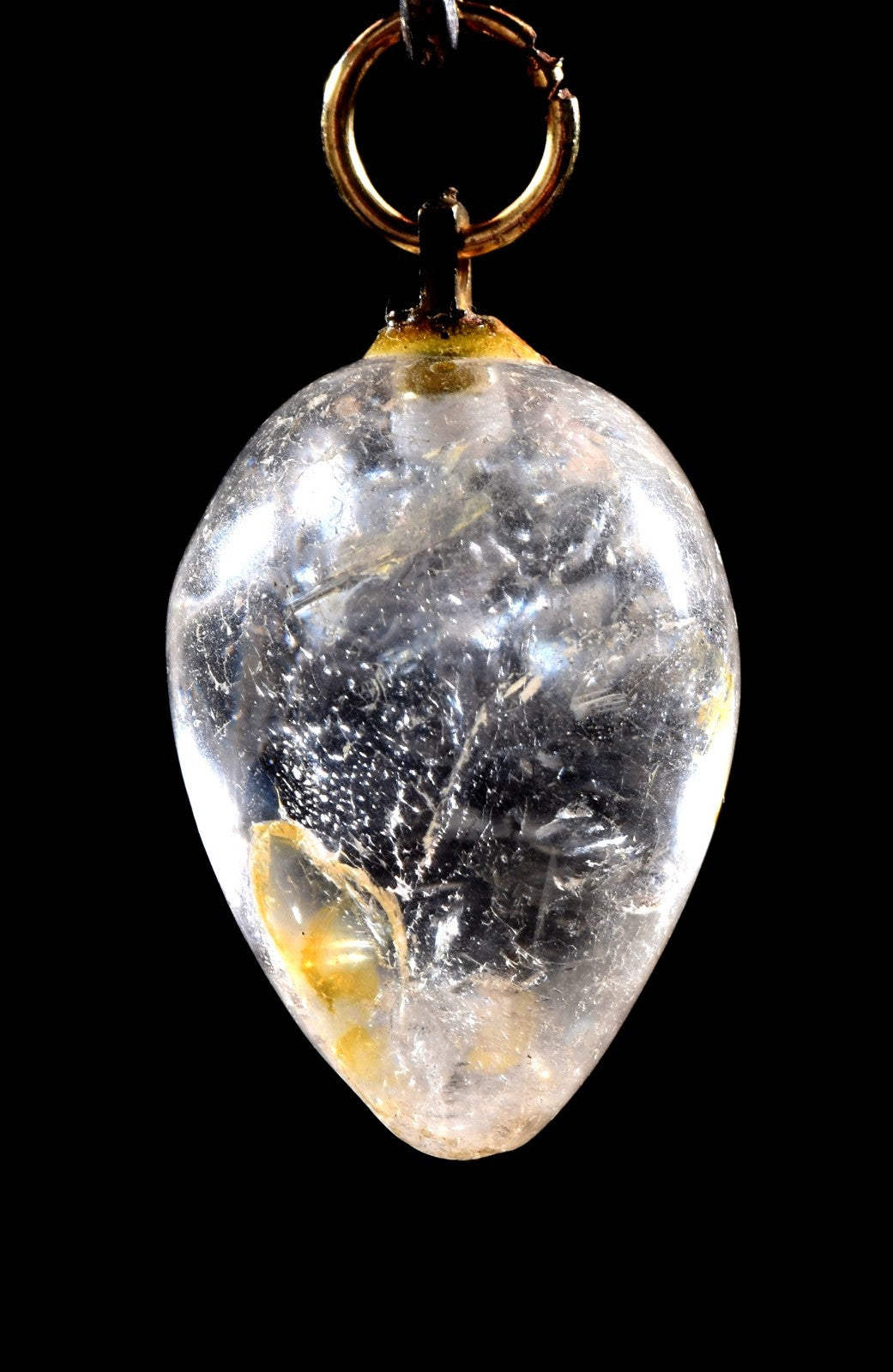 Satyaloka golden healer quartz  grape shape pendant  synergy 12 crystal #1021