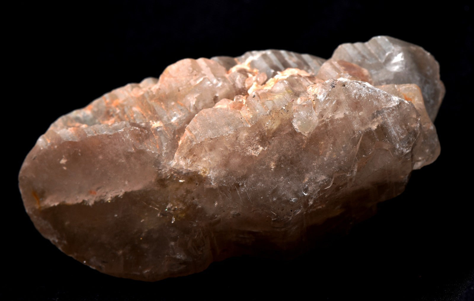 Himalayan golden  Scalar ice quartz crystal nirvana gwindel,  rainbows  #7824