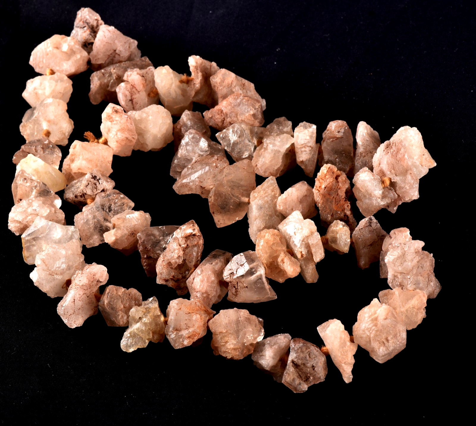 Nirvana quartz Himalayan  growth interference  pink   ice quartz Necklace #8299