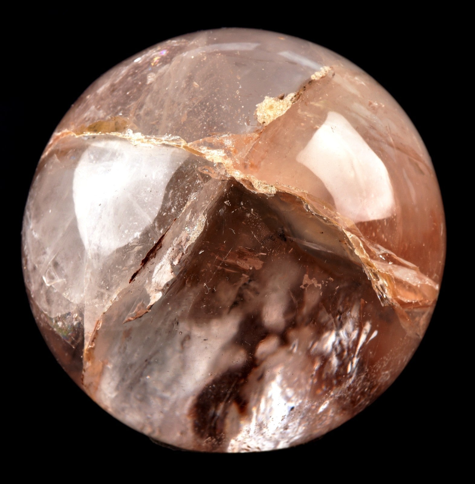 Himalayan Red Azeztullite  agnitite crystal sphere infusion of divine fire #7872