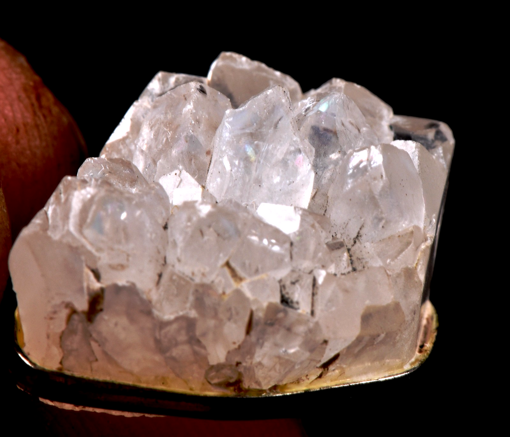 Anandalite  Rainbow quartz, Aurora  multi flash iridecent crystal pendant #7667