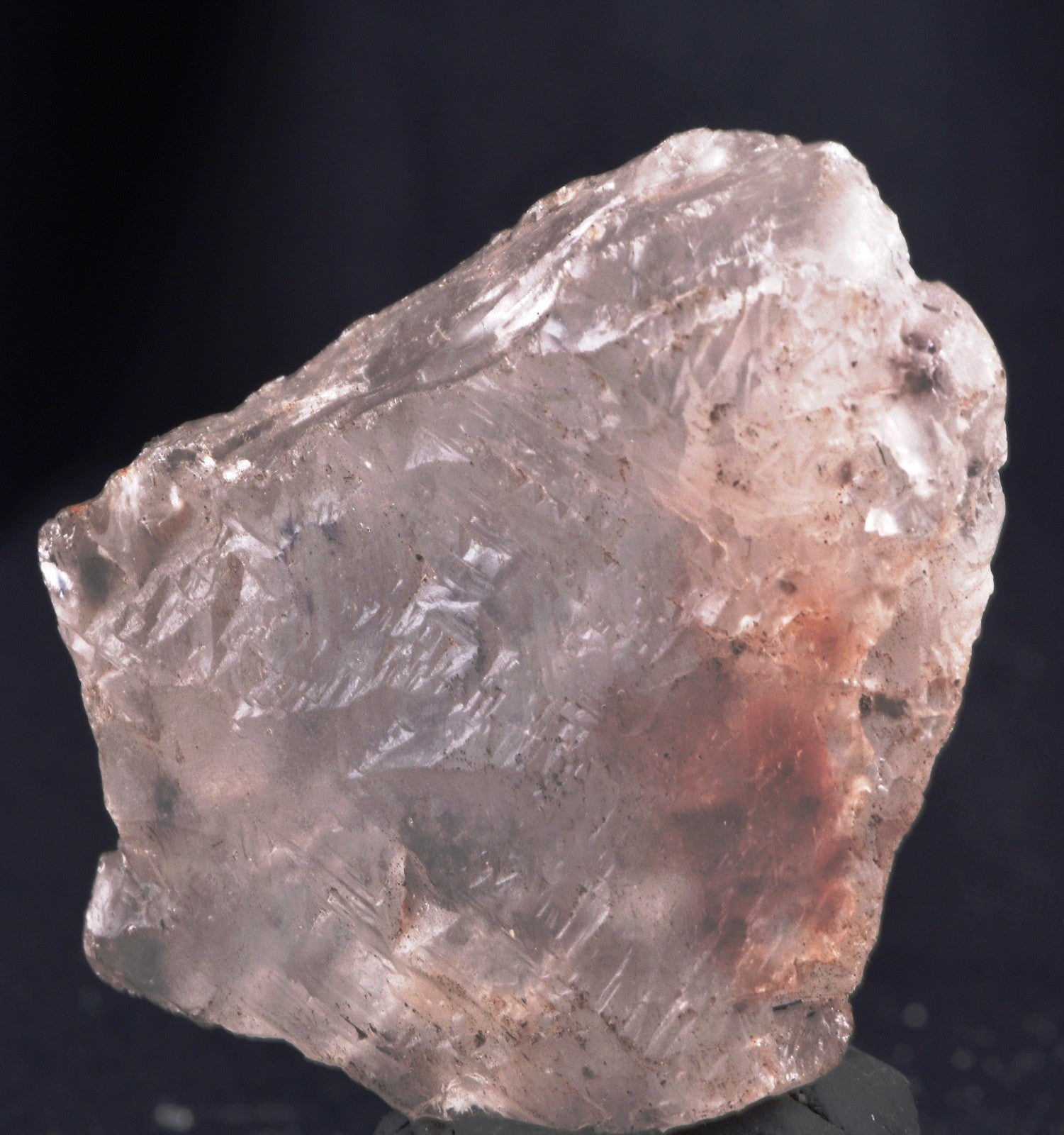 white Nirvana quartz with rare amethyst hue  Himalayan glacier  ice quartz 8242
