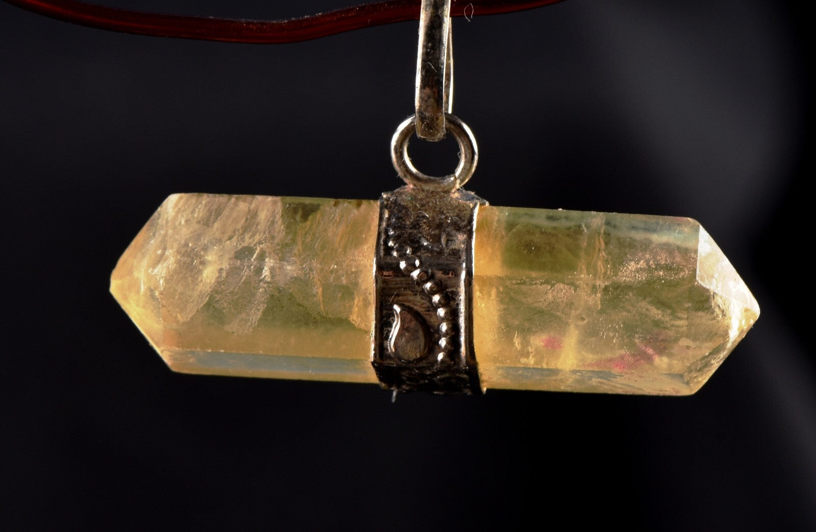 Calcite  Natural  creativity and imagination  double terminated pendant  # 7310