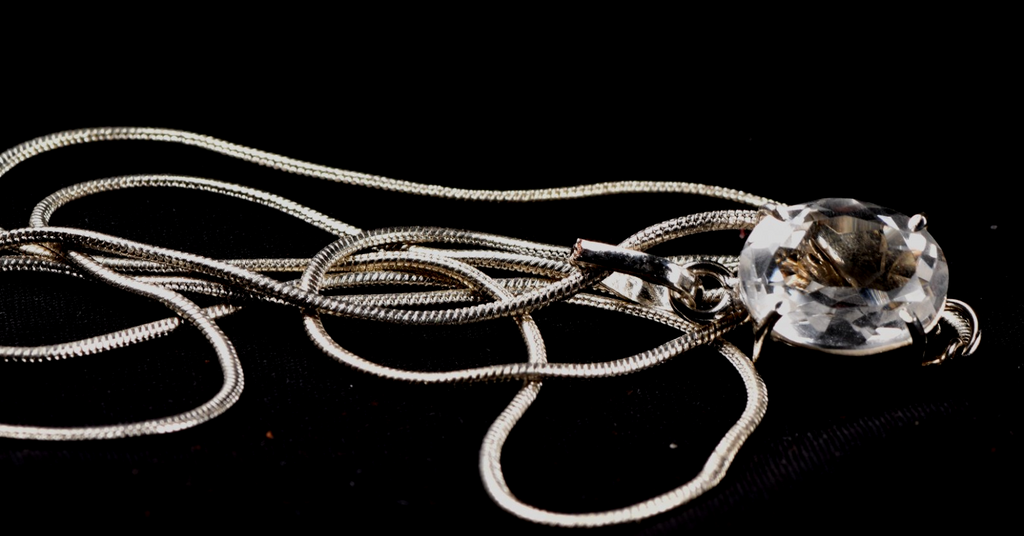 Satyaloka quartz high frequency  faceted sterling silver pendant# 7855