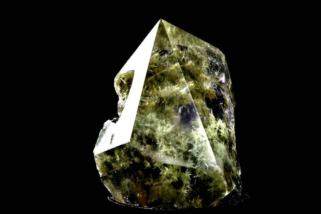 Himalayan cool green world crystal lodolite garden scrying meditation #7873