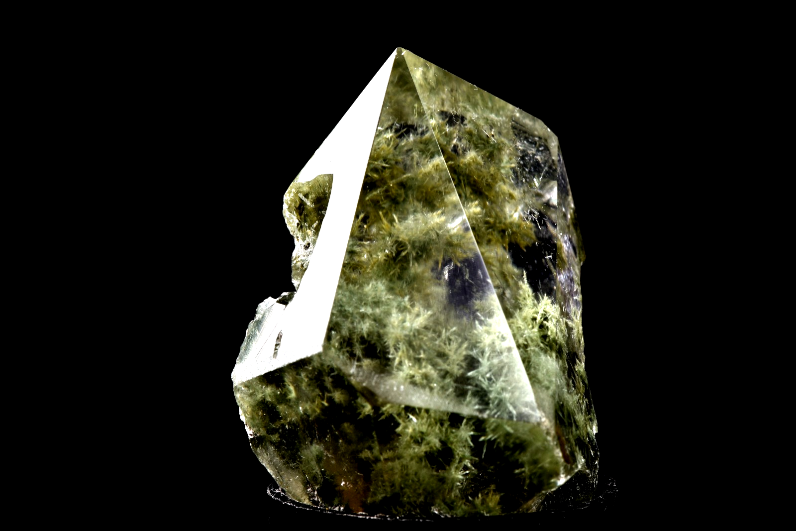 Himalayan cool green world crystal lodolite garden scrying meditation #7873