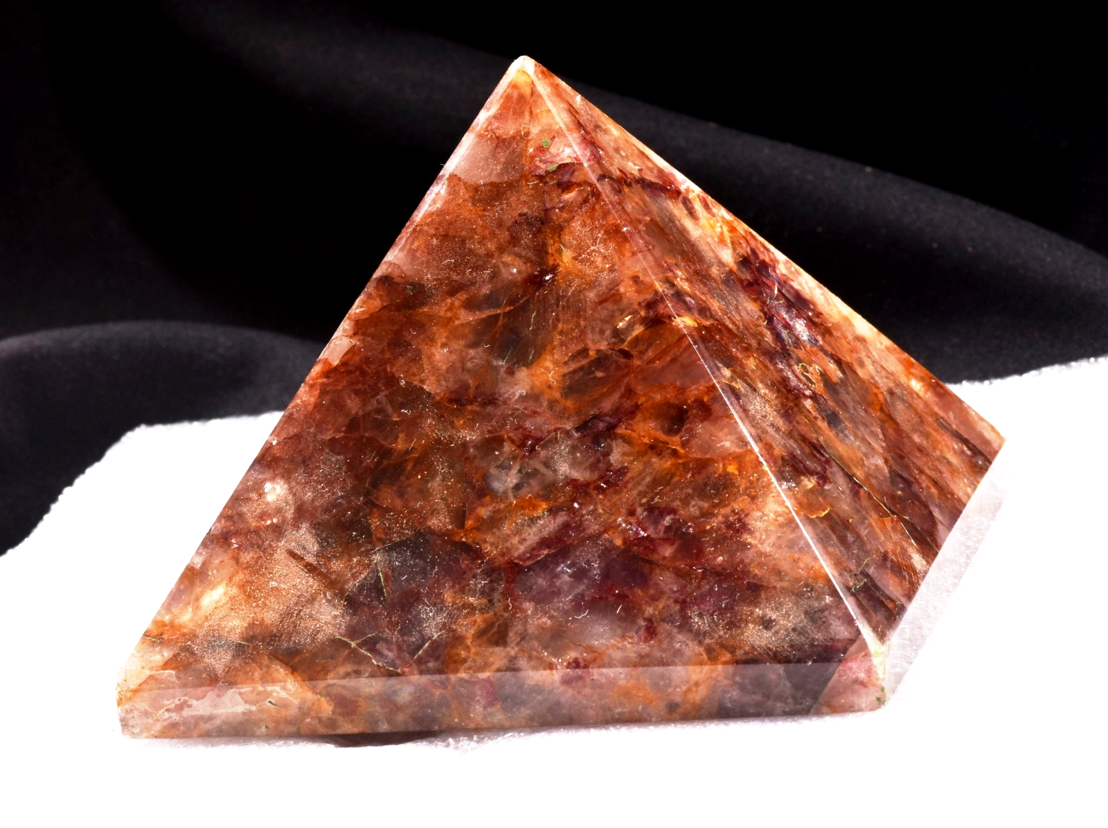 Himalayan golden healer quartz pyramid  infusion of divine fire #1015